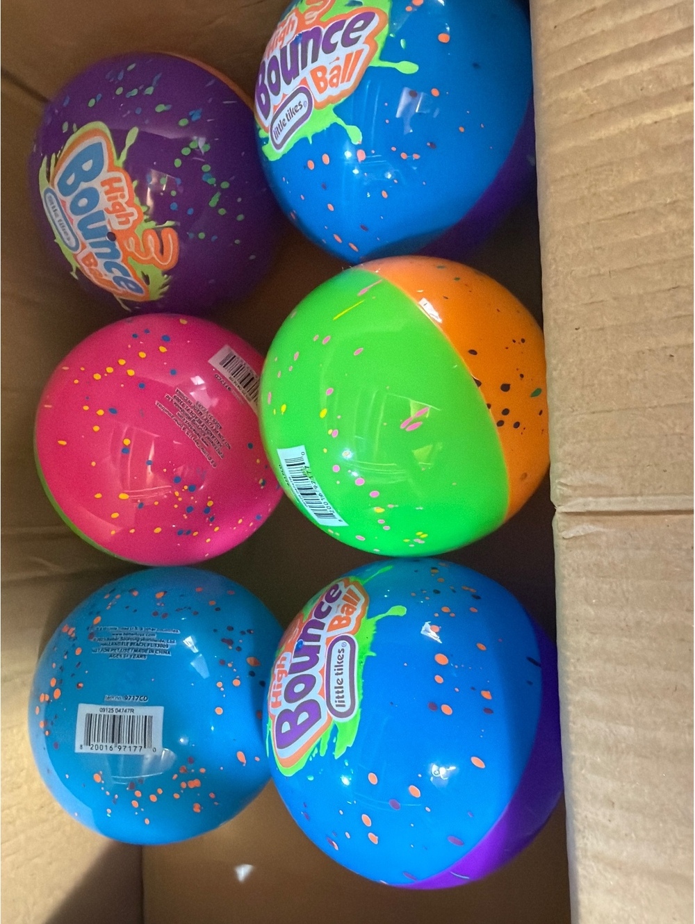 Lot of 6! Dual color High bounce Ball little Tikes brand new!